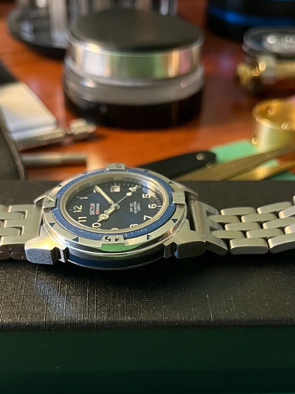 Sector Expander Men's Stainless Steel Watch - Blue Dial
